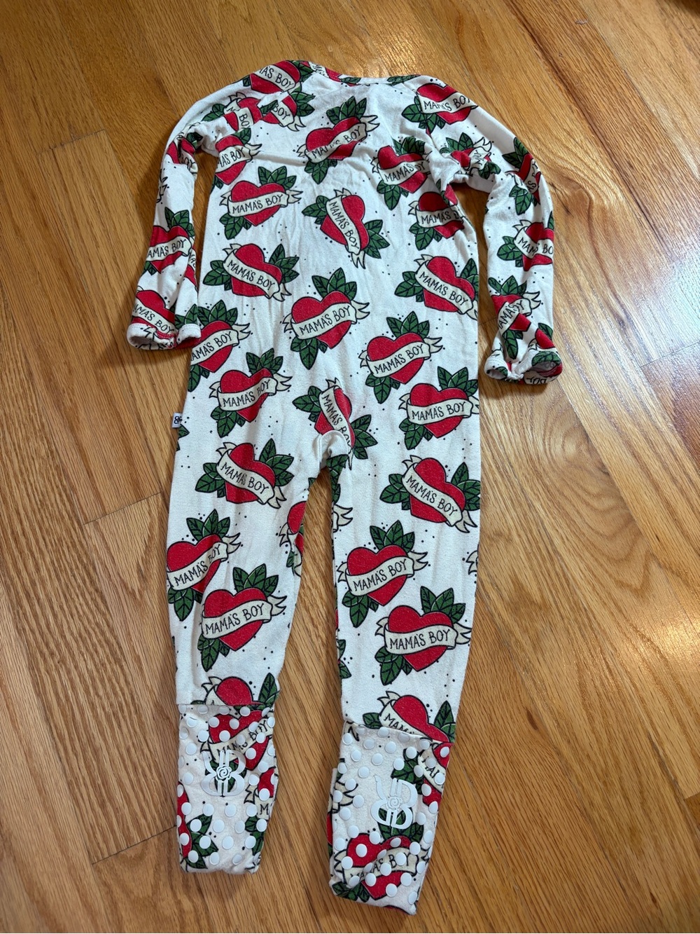 Bums & Roses “Mama’s Boy” footless romper/fold over footie - 6-9 months bamboo